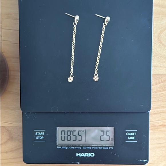 Diamond Sphere Rolo Loop Earrings - Picture 3 of 5